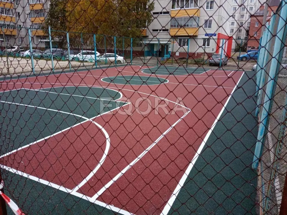 Резиновые покрытия из крошки для спортивных площадок в Лебяжьем