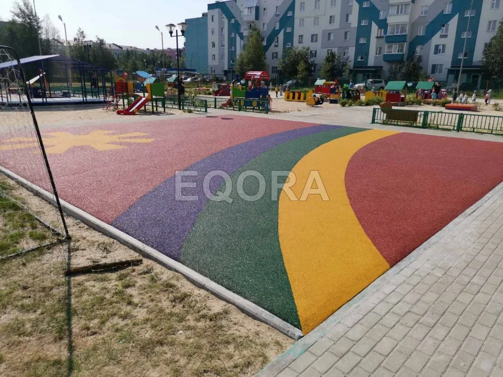 Подходит ли резиновое покрытие для детских площадок в Лебяжьем?